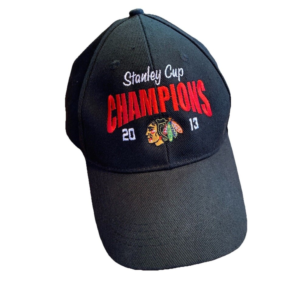 New Chicago Blackhawks Hat Cap Stanley Cup Champions 2013 Fan Favorite Strap
